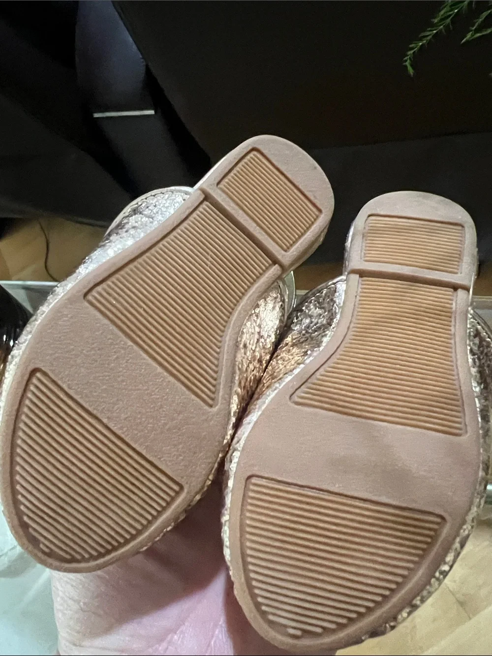 GAP Baby Glitter Tassel Loafers - Rose Gold
